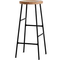 HAY Cornet barkruk - hoog - soft black - eiken geolied