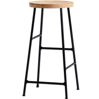 HAY Cornet barkruk - laag - soft black - eiken geolied