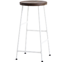 HAY Cornet barkruk - laag - crèmewit - eiken gerookt