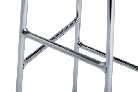 HAY Cornet barkruk - laag - chroom - eiken geolied