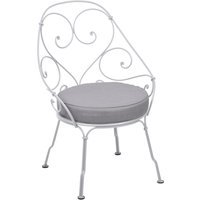 Fermob 1900 Fauteuil Cabriolet - 01 katoenwit - flanelgrijs