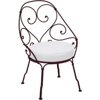 Fermob 1900 Fauteuil Cabriolet - B9 zwarte kers - grijswit