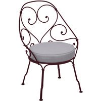 Fermob 1900 Fauteuil Cabriolet - B9 zwarte kers - flanelgrijs