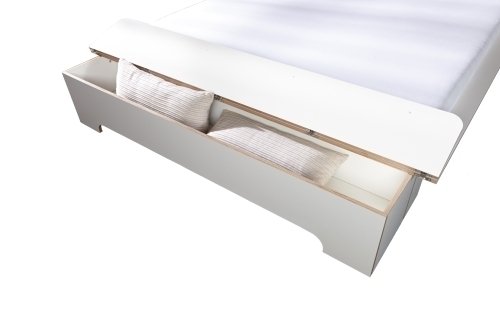 Müller Möbelwerkstätten Plane Tweepersoonsbed - CPL wit met berk - bedstee - 200 x 200