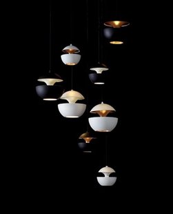 DCWéditions HERE COMES THE SUN hanglamp - zwart/wit - 350