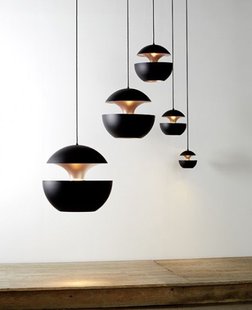 DCWéditions HERE COMES THE SUN hanglamp - zwart/koper - 350