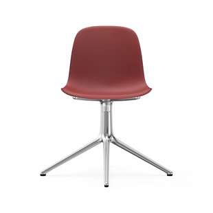 Normann Copenhagen Form Draaistoel - rood - aluminium