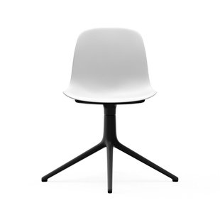 Normann Copenhagen Form Draaistoel - wit - aluminium zwart