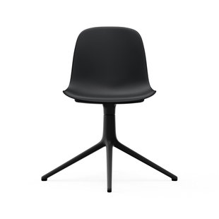 Normann Copenhagen Form Draaistoel - zwart - aluminium zwart
