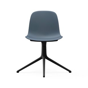 Normann Copenhagen Form Draaistoel - blauw - aluminium zwart