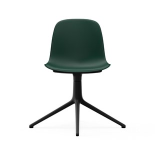 Normann Copenhagen Form Draaistoel - groen - aluminium zwart