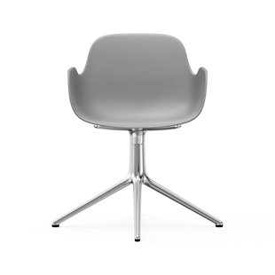 Normann Copenhagen Form Draaifauteuil - aluminium - grijs