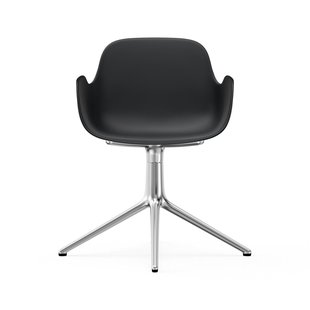 Normann Copenhagen Form Draaifauteuil - aluminium - zwart