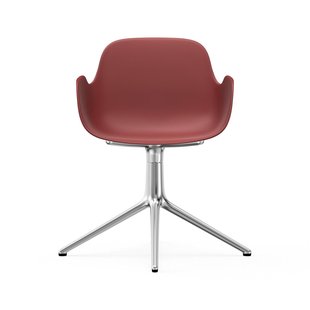 Normann Copenhagen Form Draaifauteuil - aluminium - rood