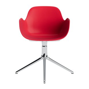 Normann Copenhagen Form Draaifauteuil - aluminium - NormannCopenhagenFormBrightRed
