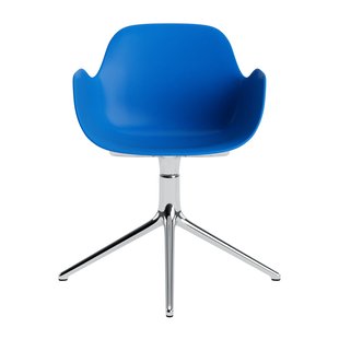 Normann Copenhagen Form Draaifauteuil - aluminium - NormannCopenhagenFormBrightBlue