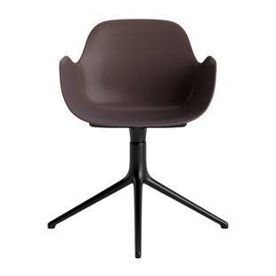 Normann Copenhagen Form Draaifauteuil - aluminium zwart - NormannCopenhagenFormBrown