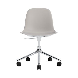 Normann Copenhagen Form Draaistoel met wielen - aluminium - NormannCopenhagenFormWarmGrey