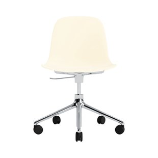 Normann Copenhagen Form Draaistoel met wielen - aluminium - NormannCopenhagenFormCream