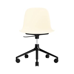 Normann Copenhagen Form Draaistoel met wielen - aluminium zwart - NormannCopenhagenFormCream