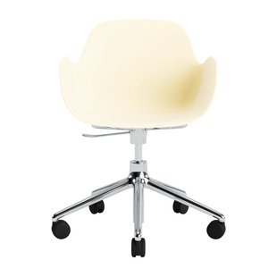 Normann Copenhagen Form Draaifauteuil met wielen - aluminium - NormannCopenhagenFormCream