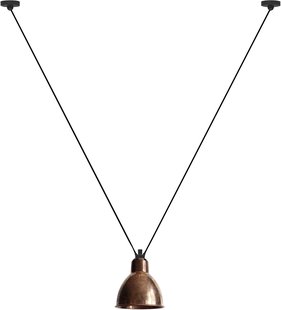 DCWéditions LES ACROBATES DE GRAS N°323 hanglamp - niet gepolijst koper/wit - rond L