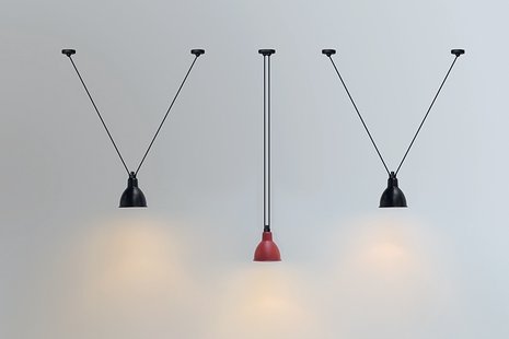 DCWéditions LES ACROBATES DE GRAS N°323 hanglamp - zwart/koper - conisch L