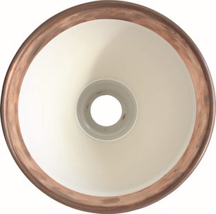 DCWéditions LAMPE GRAS N°317 tafellamp - niet gepolijst koper/wit - rond