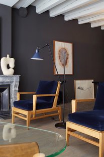 DCWéditions LAMPE GRAS N°215 zwart vloerlamp - blauw - conisch