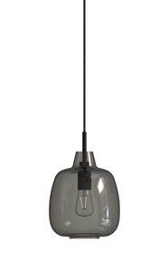 Mawa Design Bergamo Hanglamp - glas gerookt - zwart - zwart - zwart