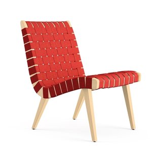 Knoll International Risom Lounge Armleunstoel - rood