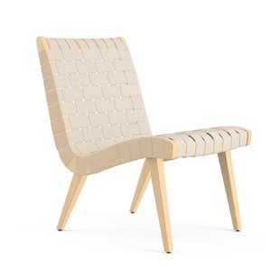 Knoll International Risom Lounge Armleunstoel - crèmewit