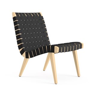 Knoll International Risom Lounge Armleunstoel - zwart