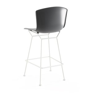 Knoll International Bertoia Plastic Barkruk - grijs - wit - 104 cm