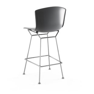 Knoll International Bertoia Plastic Barkruk - grijs - chroom - 104 cm