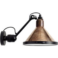 DCWéditions LAMPE GRAS N°304 XL OUTDOOR SEASIDE wandlamp zwart - niet gepolijst koper - conisch