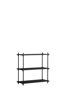 Moebe Shelving System - eiken zwart gebeitst - Low Single