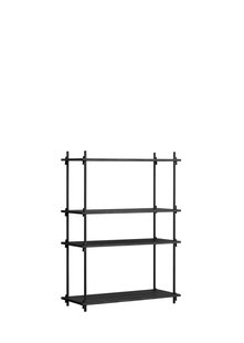Moebe Shelving System - eiken zwart gebeitst - Medium Single