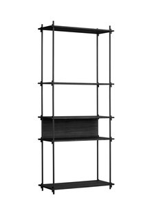 Moebe Shelving System - eiken zwart gebeitst - Tall Single