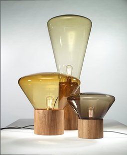 Brokis Muffin tafellamp - Amerikaanse notelaar - bruin - S