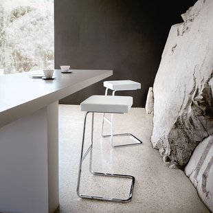 Knoll International Mies van der Rohe Four Seasons Barkruk - Volo Parchment - beige/bruin