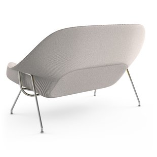 Knoll International Saarinen Womb Bank - Cato - zandgrijs - chroom hoogglans - Relax - Polyester vulling