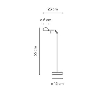 Vibia PIN Tafellamp - crème mat - korte lichtarm