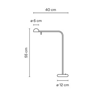 Vibia PIN Tafellamp - crème mat - lange lichtarm
