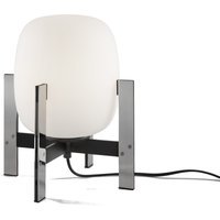 Santa & Cole Cesta Metálica Tafellamp - met natuurlijk gekleurde leren handgreep