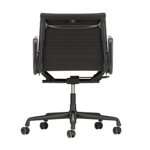 Vitra Aluminium Chair EA 117 - Wieltjes voor harde bodems - Hopsak - zwart - diepzwart