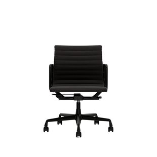 Vitra Aluminium Chair EA 117 - Wieltjes voor harde bodems - Hopsak - donkergrijs - diepzwart