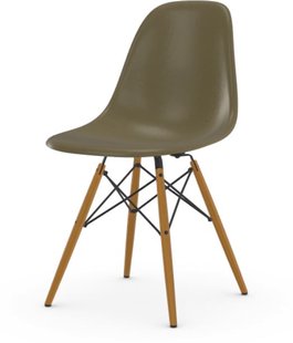 Vitra Eames Fiberglass Side Chair DSW - honingkleurig essenhout - Raw Umber