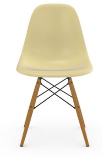 Vitra Eames Fiberglass Side Chair DSW - honingkleurig essenhout - Parchment