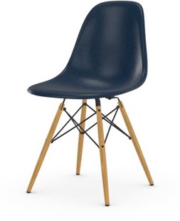 Vitra Eames Fiberglass Side Chair DSW - gelige esdoorn - Navy Blue